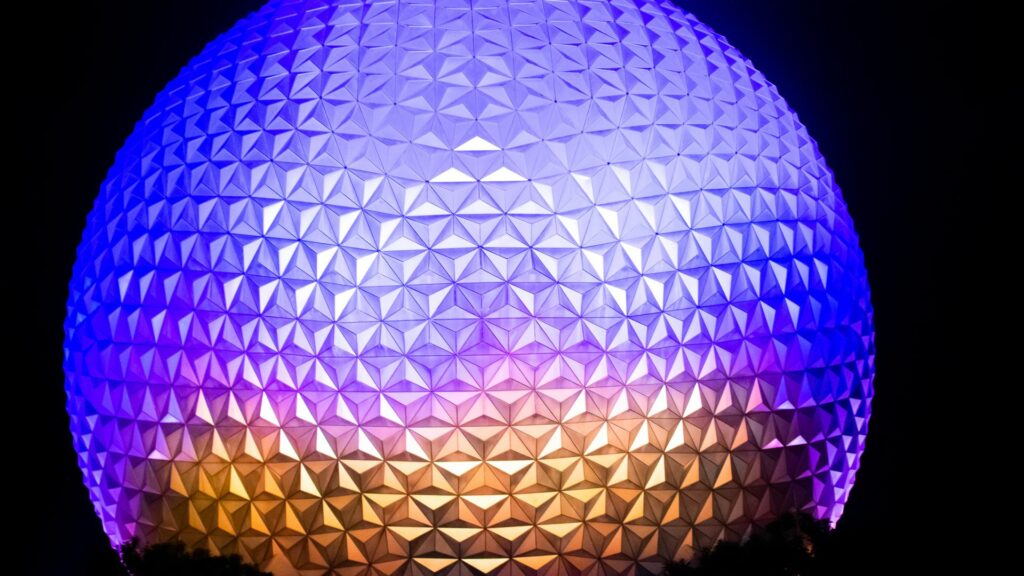 Epcot Ball Walt Disney World Resort at Night