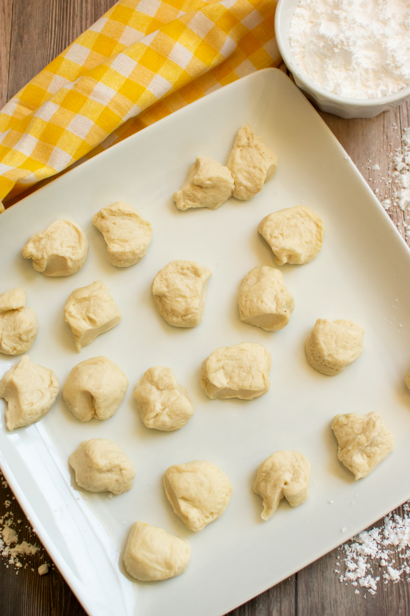 biscuit beignets before cooking 