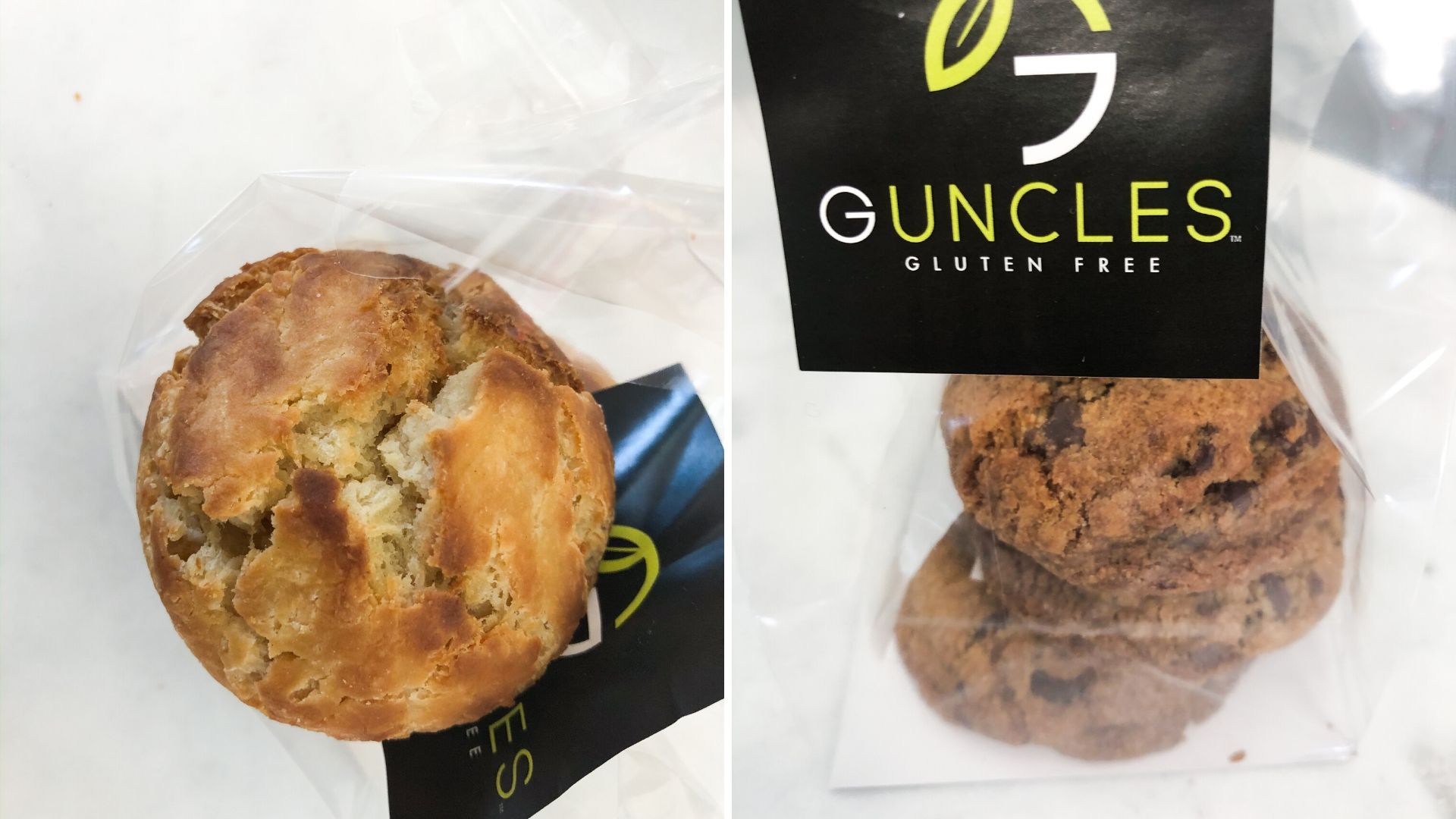 Buscuits and Chocolate Chip Toffee Cookies at Guncles Gluten Free Bakery in Mobile Alabama