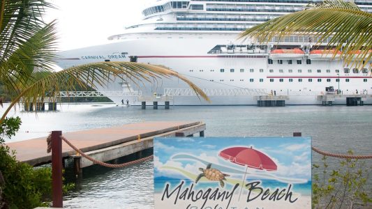 Carnival Dream in Mahogany Beach Roatan Honduras