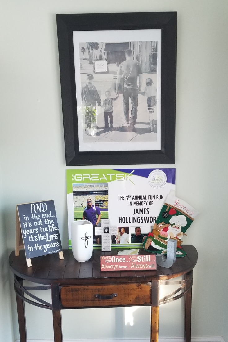 The Dad table filled with memories at Christmas after the death of a parent