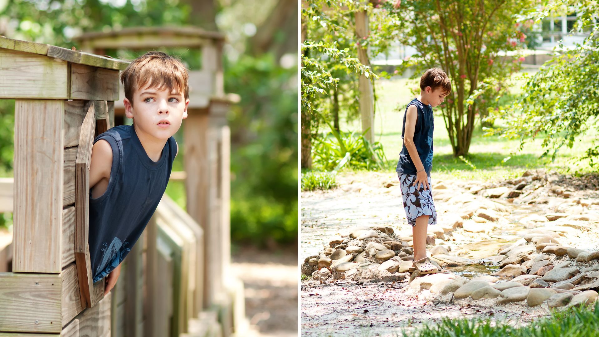 Playing outdoors at Lynn Meadows Discovery Center Gulfport Mississippi