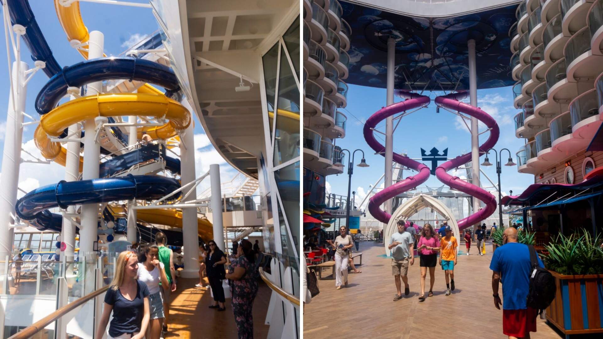 The slides on Royal Caribbean Harmony of the Seas