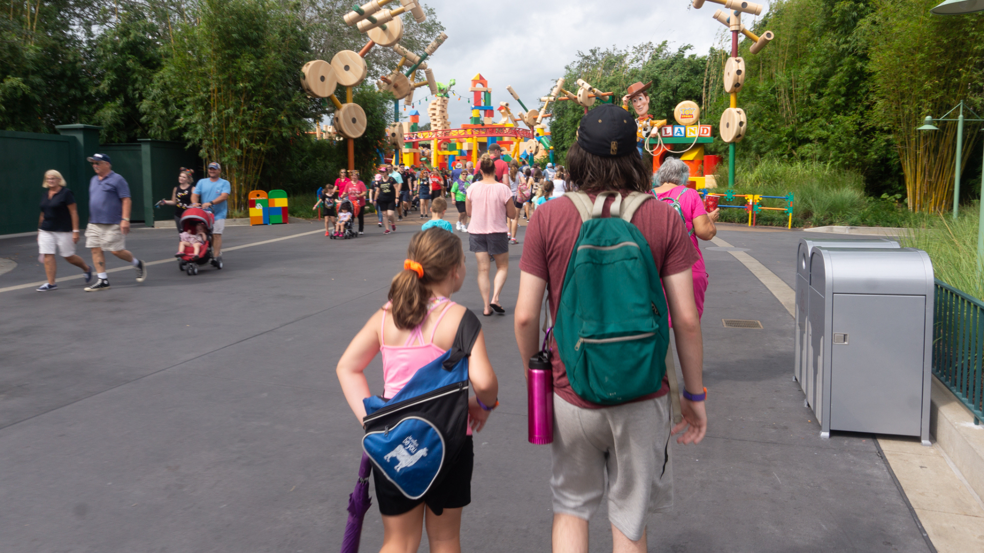 Kids walking to Toy Story Land at Disney's Hollywood Studios 