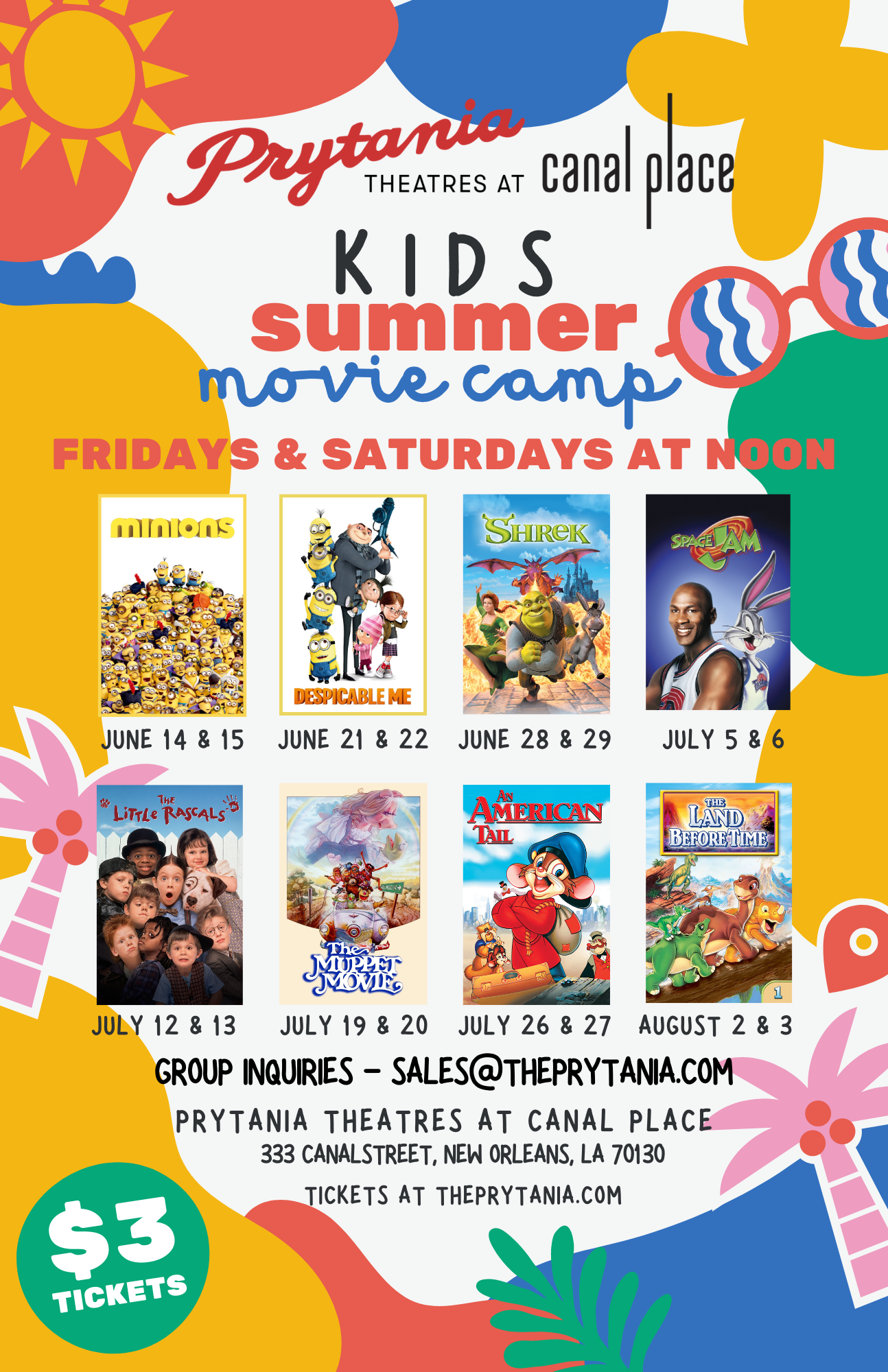 Summer Movie Camp Prytania Theater New Orleans Canal Place 