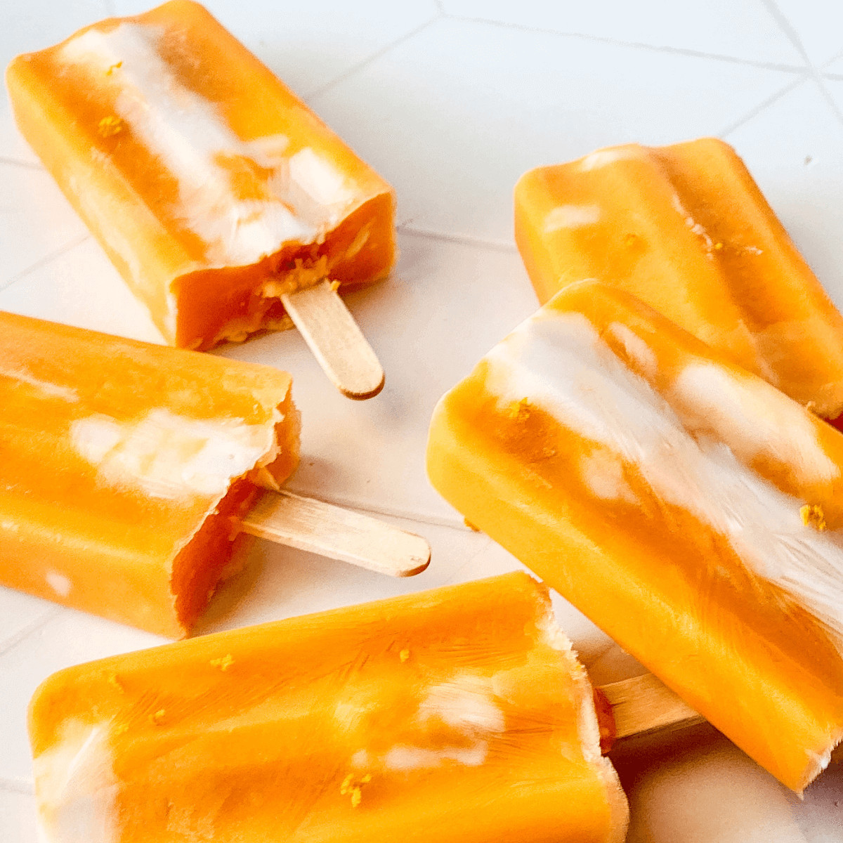 Creamsicle Orange Popsicles SQ