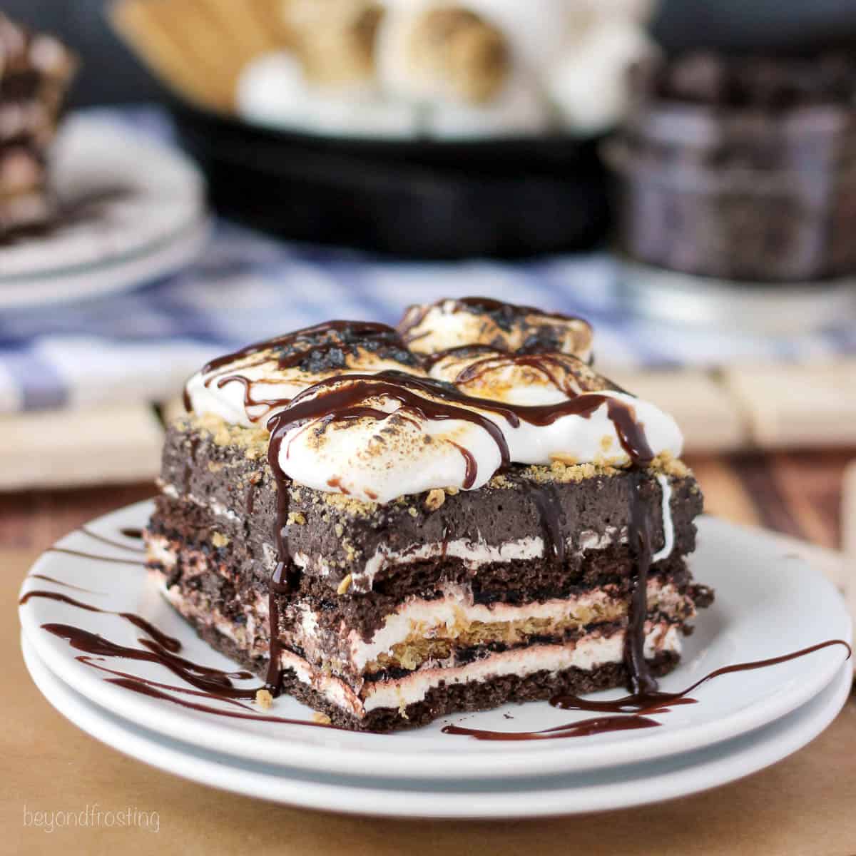 No Bake S mores Lasagna Icebox Cake 5