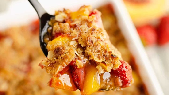 Strawberry Peach Crisp spoon image copy