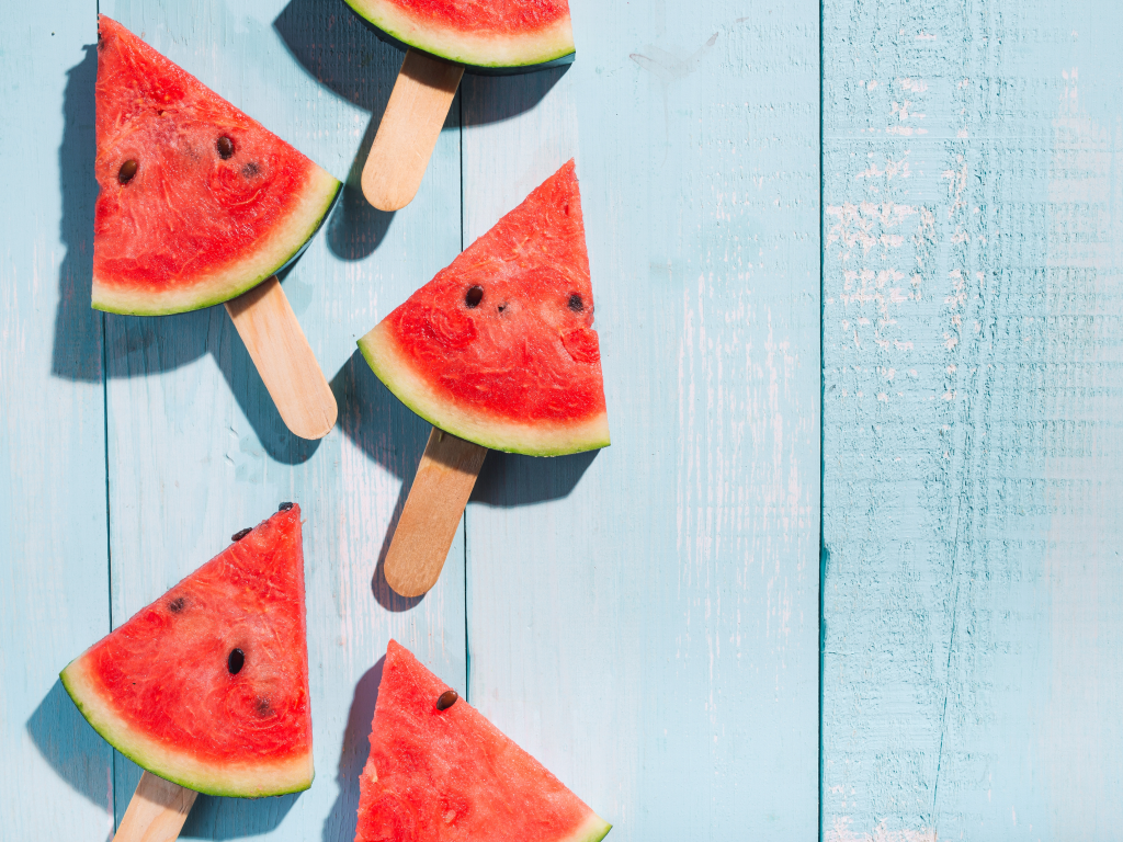 watermelon slices in the summer in new Orleans