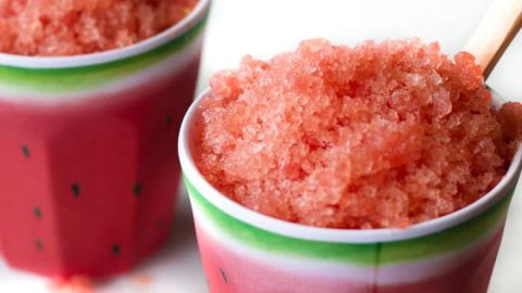 watermelon ice in cups