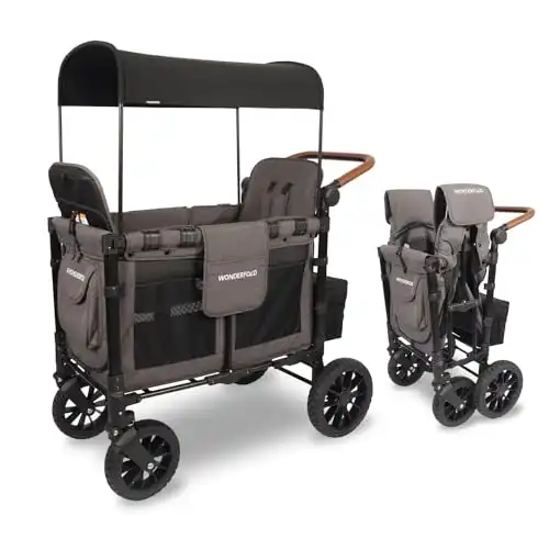 WONDERFOLD W2 Luxe Double Stroller Wagon