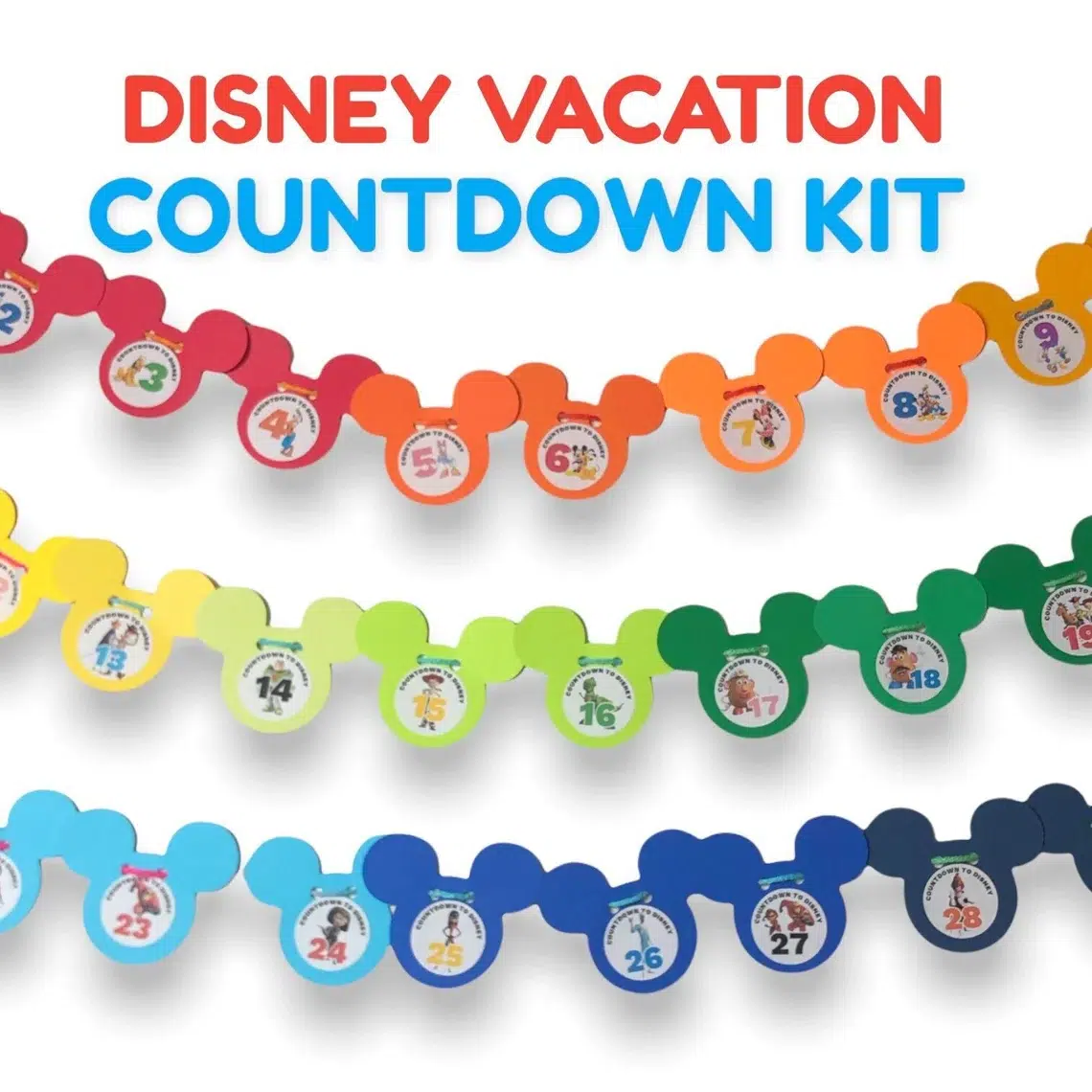 Disney Vacation Countdown Banner Chain Kit