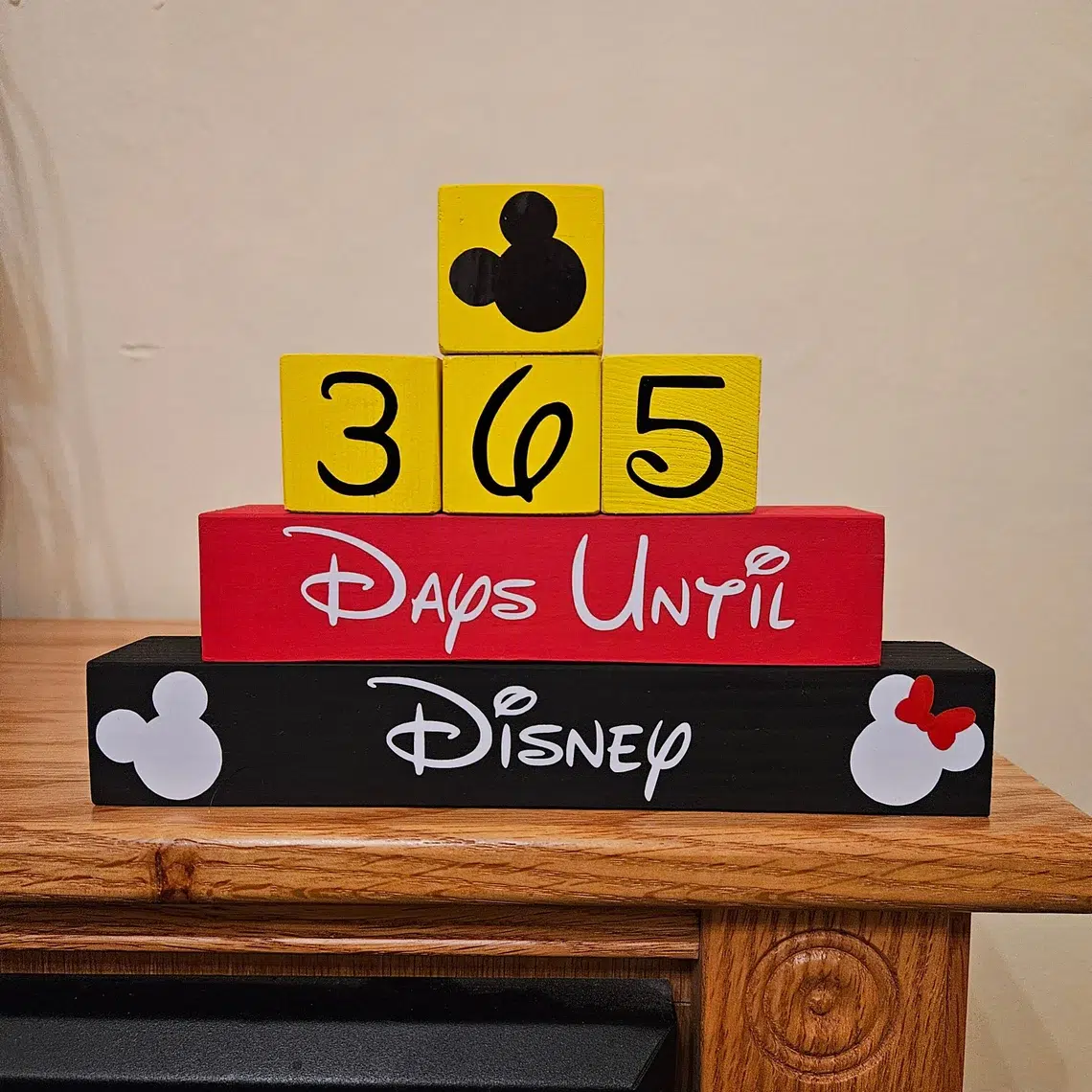 365 Day Disney Countdown Blocks